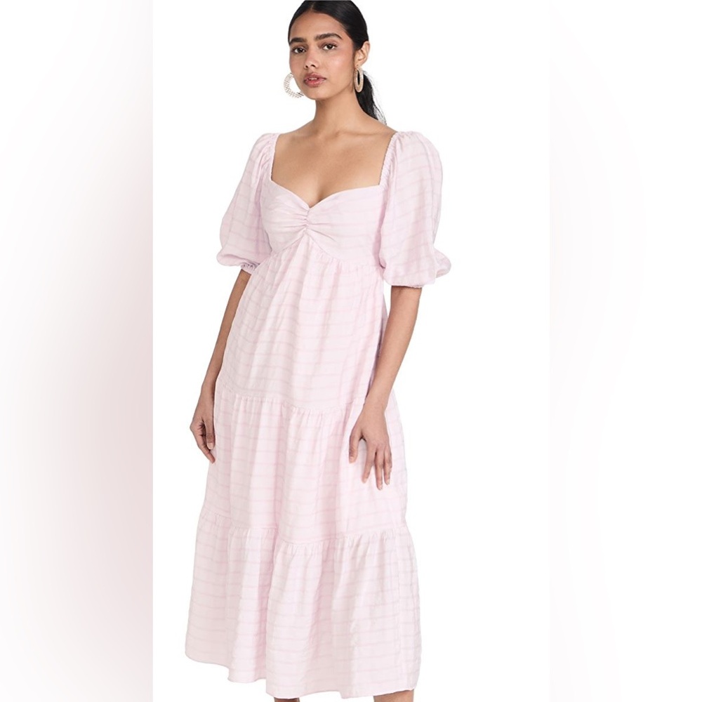 MINKPINK Nive Puff Sleeve Midi Dress